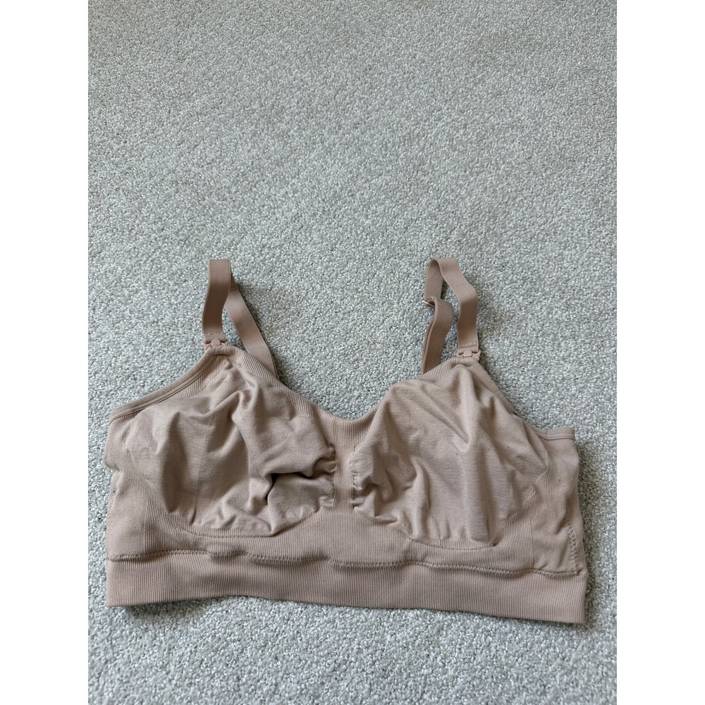 Kindred Bravely Nursing Bra Women Size L Beige Wireless Seamless